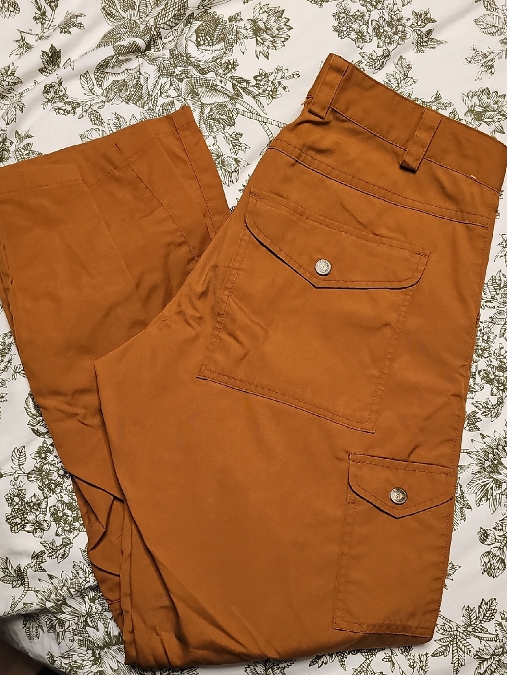 Fjallraven Men's Cargo Pants in Rust Orange